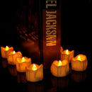 12pcs LED Electronic Tealight Remote Control Timing Tears Christmas Wedding Birthday Confession Decoration Flash Candle with 2-Key Remote Control