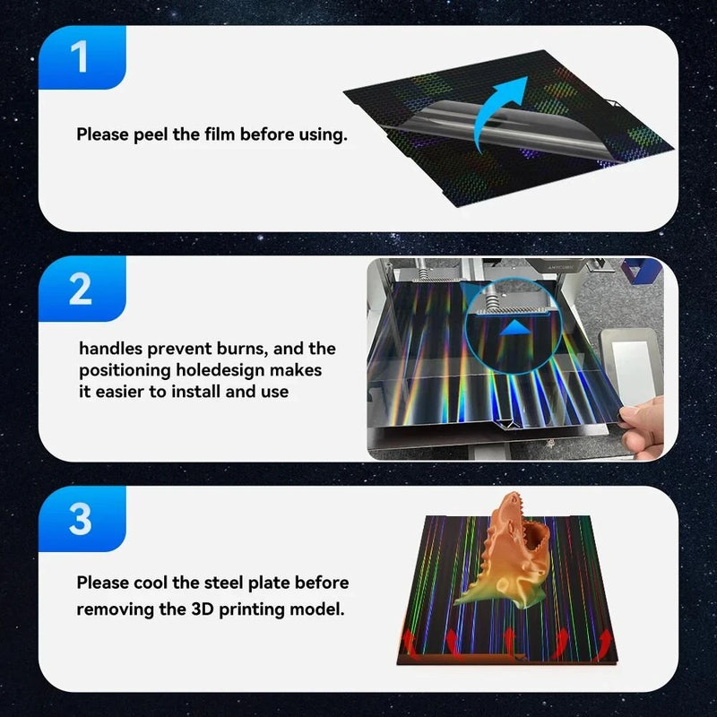 256x268MM PEI Magnetic Steel Sheet for Anycubic Kobra 3 Kobra 3 Combo Build Plate Spare Parts Double Sided Heat Bed
