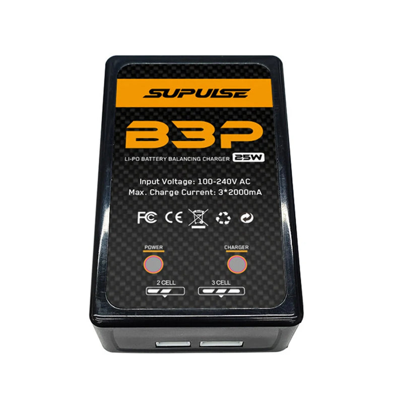 SUPULSE B3P AC 100-240V 2000mA 25W Lipo Battery Balance Charger for 2S 7.4V 3S 11.1V Lipo Battery