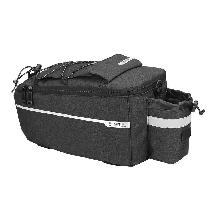 B-SOUL Bicycle Rear Seat Bag Waterproof Pannier Trunk Bags Back Rack Rear Seat Bag Multifunctional Cycling Luggage Shoulder Handbag