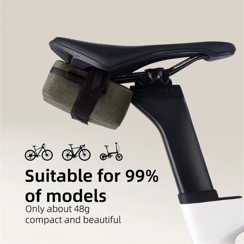 ROCKBROS 0.4L Mini Bicycle Saddle Bag Tail Bag Lightweight Waterproof Portable Wear-resistant MTB Road Bike Bag