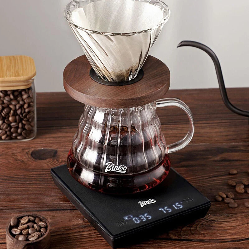 Bincoo Kitchen Coffee Scale With Timer Stand Electronic Digital Kitchen Scale High Precision LCD Electronic Scales