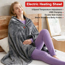 150x80cm USB Electric Blanket Warm Cape Coral Fleece Plush 3 Speed Winter Heater Warming Pad