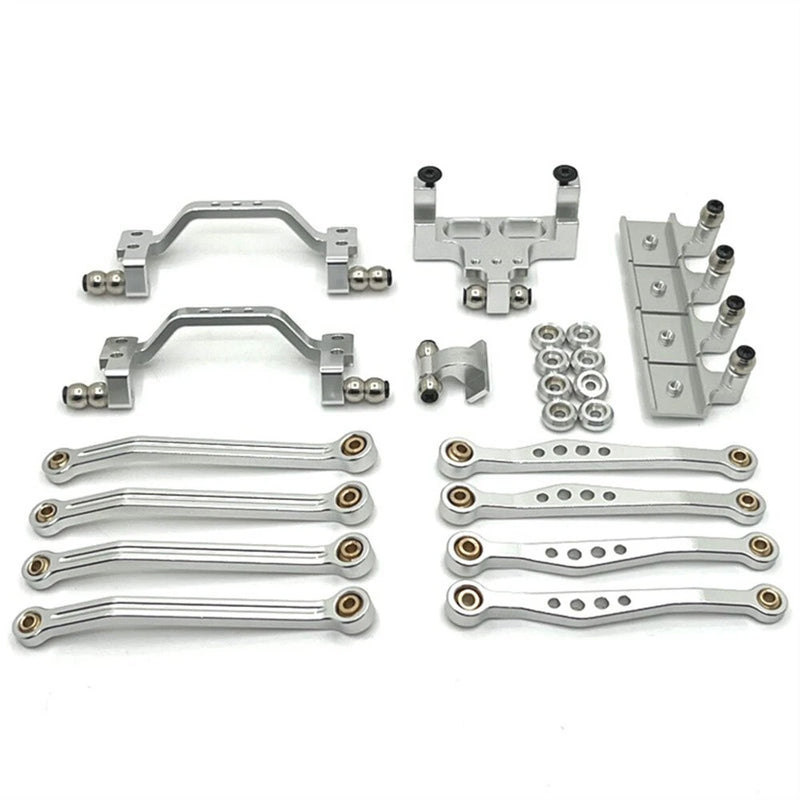 Upgraded Metal Part For WPL 1/16 C54 C54-1 C64-1 C74 C74-1 RC Car Pedal Tie Rod Shock Absorber Servo Seat Tie rod Seat Set RC Car Vehicle Model Accessories