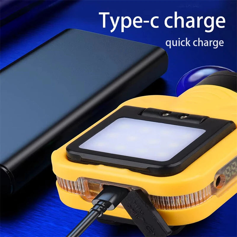 COB+ LED Sensor Headlamp Clip Cap Light USB Rechargeable Head Flashlight Built-in Battery for Fishing Camping