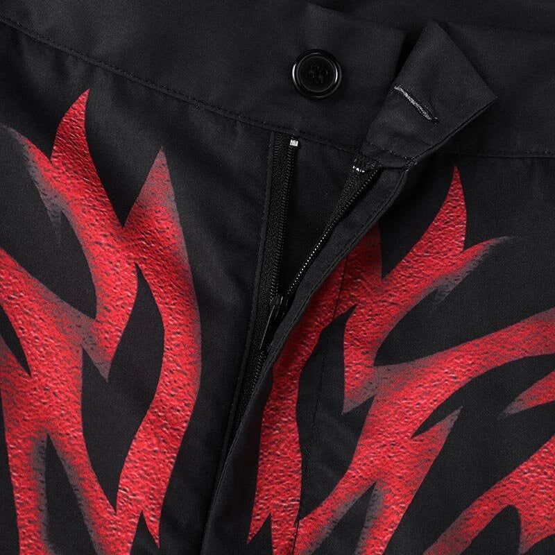 INCERUN Mens Solid Color Gradient Pattern Pant Comfortable Button Zipper Wide Legged Long Trousers for Men