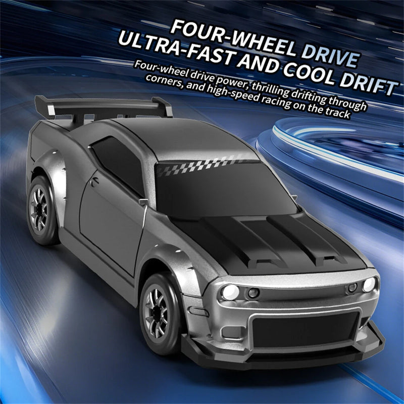 XCL-165 1/64 2.4G 4WD Drift RC Car Mini Racing LED Light Full Proportional Remote Control High Speed On-Road Racing Vehicle Model Boys Gifts Toys