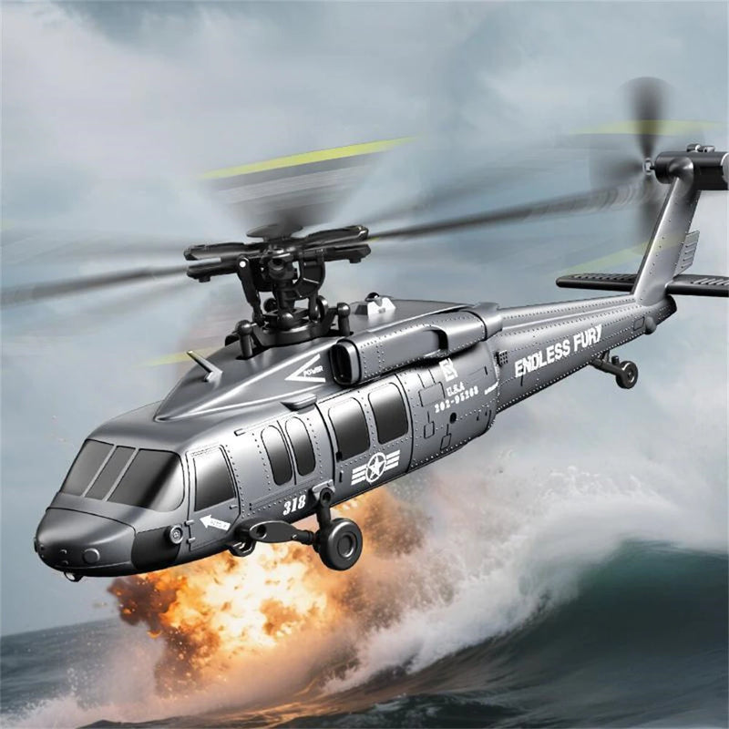 JJRC U9901 2.4G 6CH 6-Axis Gyro Brushless Motor Optical Flow Positioning Barometric Altitude Simulation Aerobatic RC Helicopter RTF