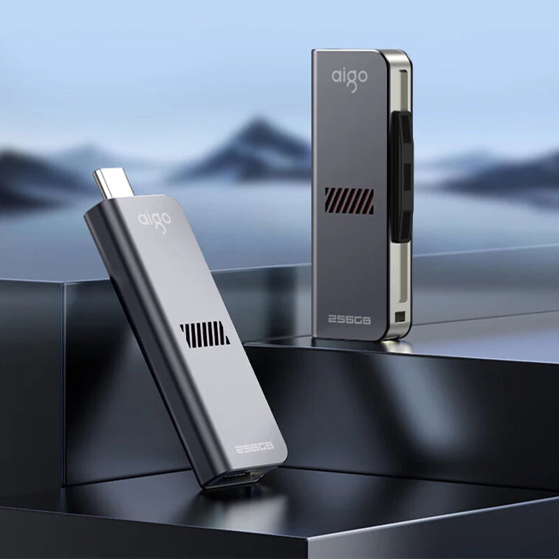 AIGO U357 Type-C & USB Flash Drive 256GB 128GB USB3.2 Gen1 440MB/s High Speed Pendrive for PC Laptop Computer Mobile Phone