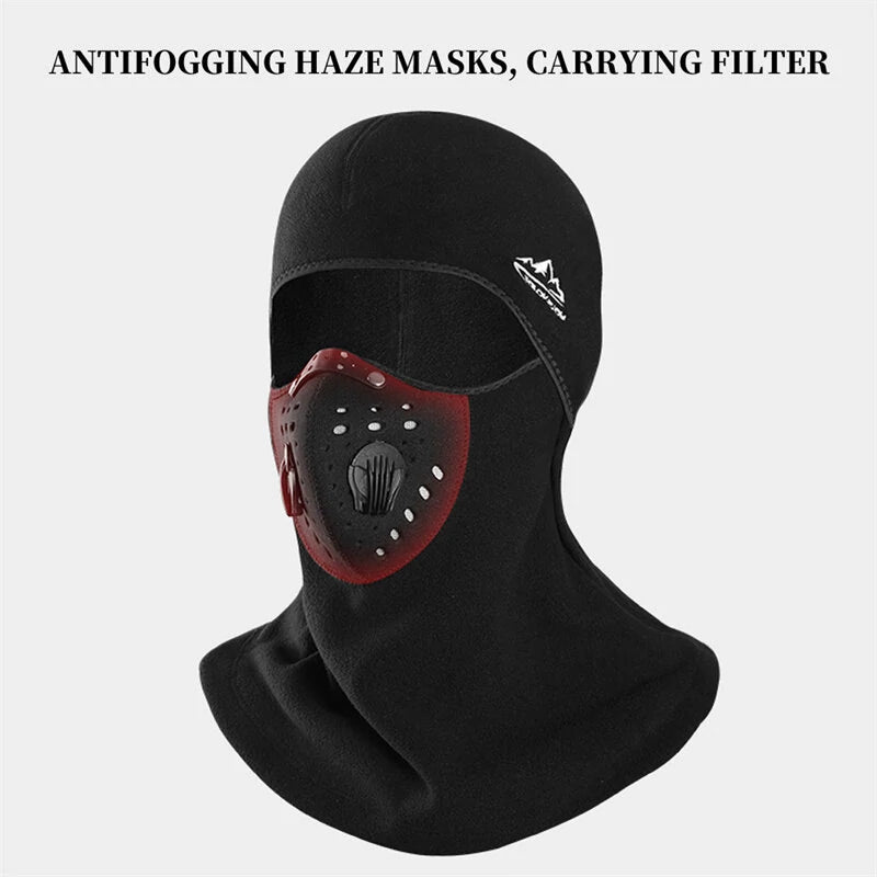 Golovejoy Winter Warm Cycling Helmet Hi-tech Breathable Fabric Soft Windproof Face Mask for Riding Hiking Skiing Camping