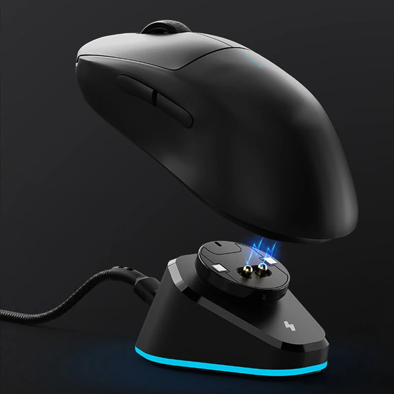 Wireless Magnetic Mouse Charging Dock with Dual USB Port RGB Light Charger Base for Logitech GPW/GProX/G502/X/G903