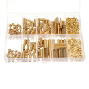 350Pcs Hexagonal Copper Column M2 Hex Nut Standoff Single Head Pillar MFF Male-Female Female For PCB Board Motherboard Spacer