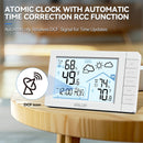 BALDR Weather Station Digital Thermometer Hygrometer Clock Small Weather Station Electronic Thermometer And Hygrometer With Temperature Humidity Time And Week Function