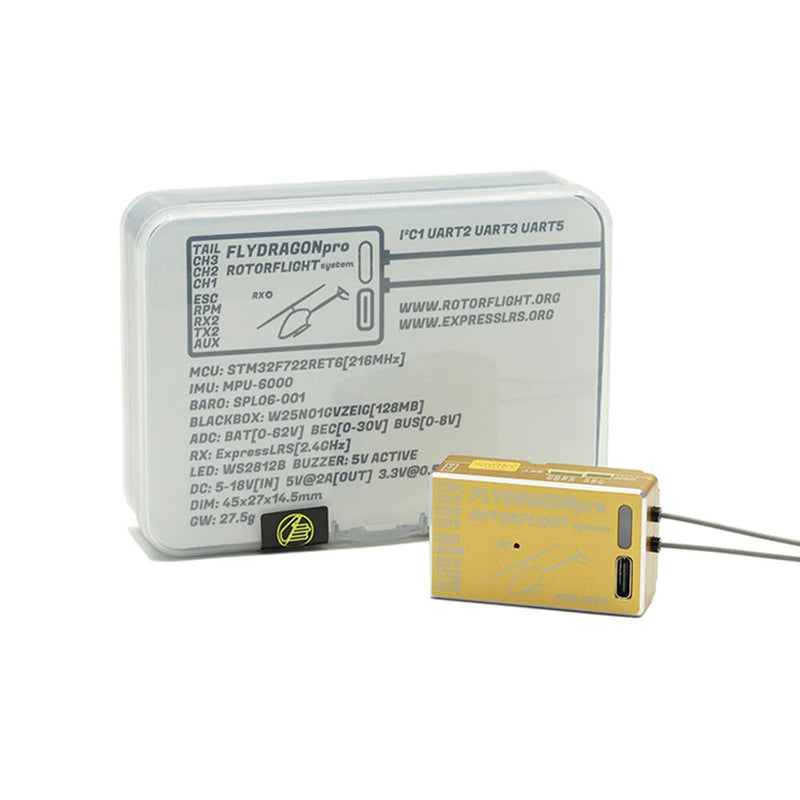 Steam FLYDRAGON Pro F722 V2.2 Gyroscope Rotorflight Upgraded Version MPU6000 Built-in Receiver Rescue Mode for RC Helicopter