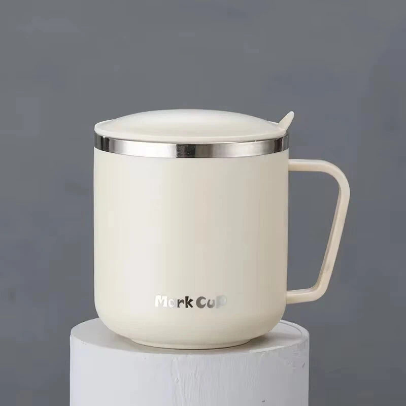 IPRee 400ml Portable Thermal Water Bottle 304 Stainless Steel Coffee Thermos Cup with Handle Leakproof Vacuum Flask Insulated Cup