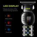 VGR V-185 Professional Hair Trimmer for Men with Ceramic Stainless Steel Blades 7000 RPM Motor USB Rechargeable LED Display 220min Runtime