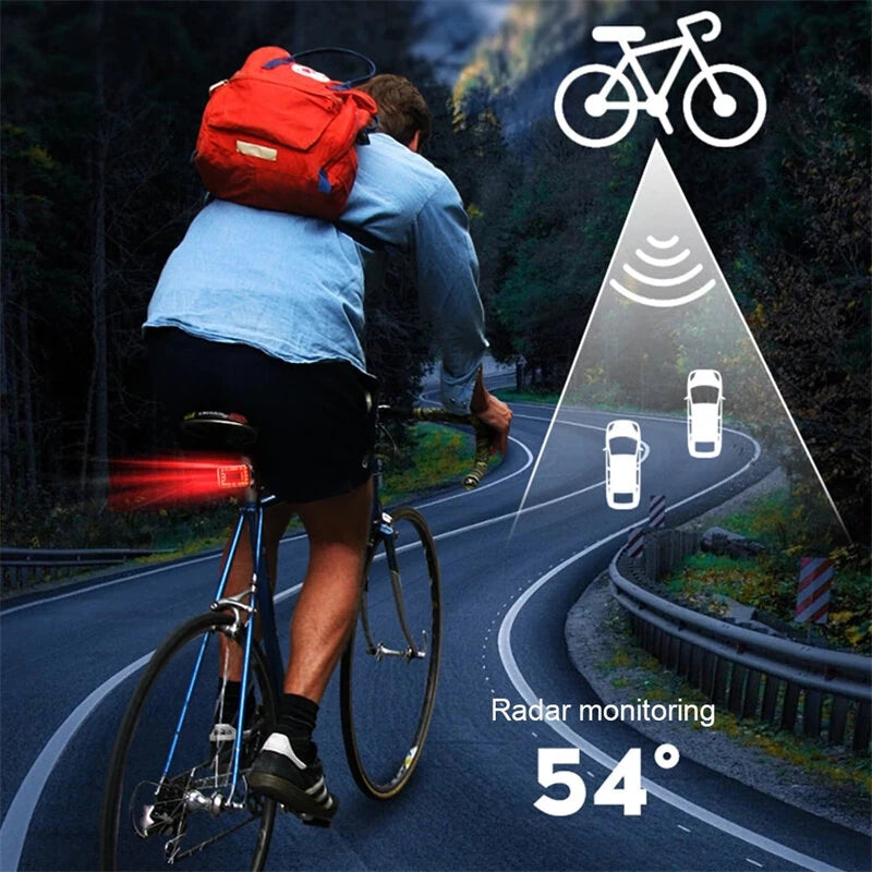 BIKIGHT Bike Radar Taillight 1500mAh Battery 7 Light Modes 3 Radar Modes Type-C Rechargeable IP64 Waterproof Bicycle Rear Light for Outdoor Cycling