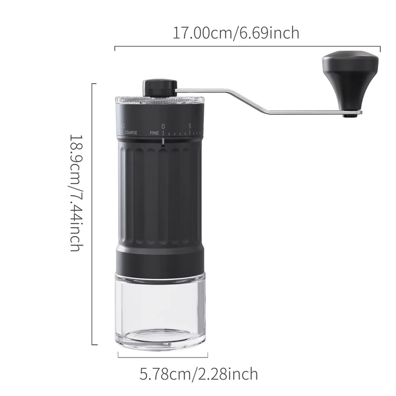 IPRee Manual Coffee Grinders Hand-Cranked Coffee Machine Ceramic Core Coffee Bean Mill Portable Espresso Grinder Suitable Home Travel