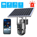Guudgo 6MP Dual Lens Solar Camera WIFI 4G Remote Wireless Outdoor Security Auto Tracking Night Vision Human Detection Two Way Audio Waterproof Camera