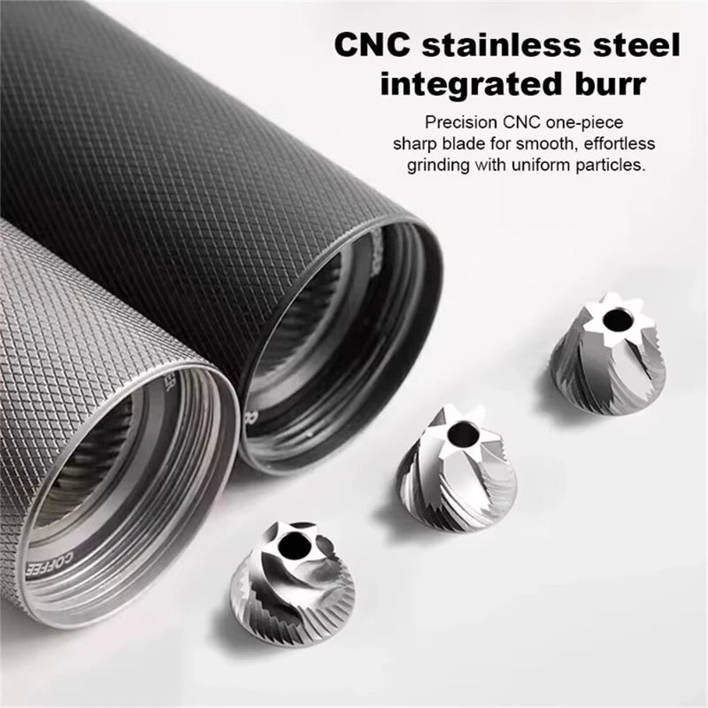 IPRee Manual Portable Coffee Grinder Diamond Grinder CNC Stainless Steel Core Lengthened Handle Double Bearing Adjustable Coffee Bean Grinder
