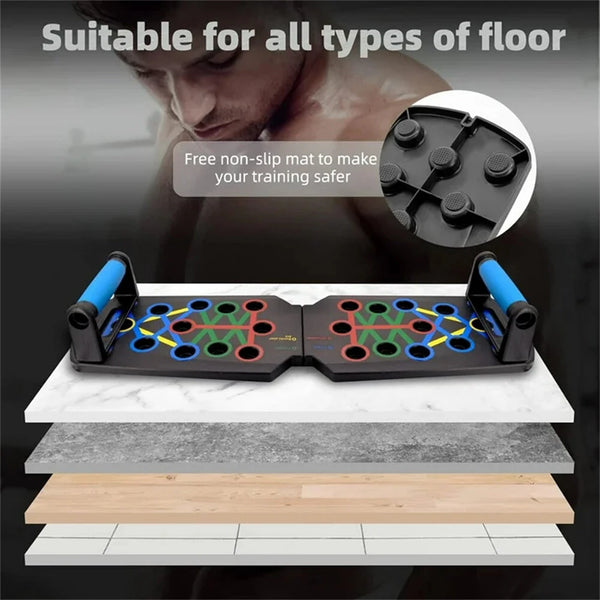 KALOAD 28 in 1 Folding Push Up Board 300kg Load-bearing Sport Plank Abdominal Chest Push-Ups Stands for Fitness Workout Home Gym Exercise