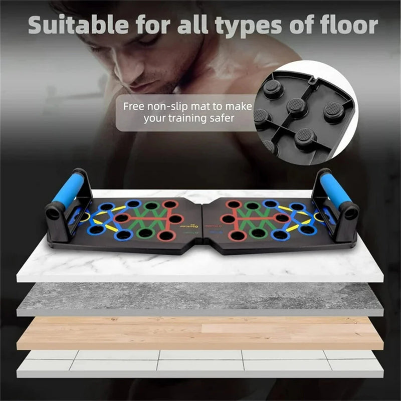 KALOAD 28 in 1 Folding Push Up Board 300kg Load-bearing Sport Plank Abdominal Chest Push-Ups Stands for Fitness Workout Home Gym Exercise