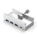 Bakeey 4 in 1 USB3.0 Hub with Power Supply USB Adapter USB3.0*3 USB-C Splitter Multiple Extend Dock for PC Computer Monitor