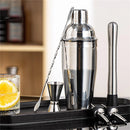 6PCS Stainless Steel Cocktail Shaker Set Professional Martini Drink Mixer Tool Set for Home Bar Party