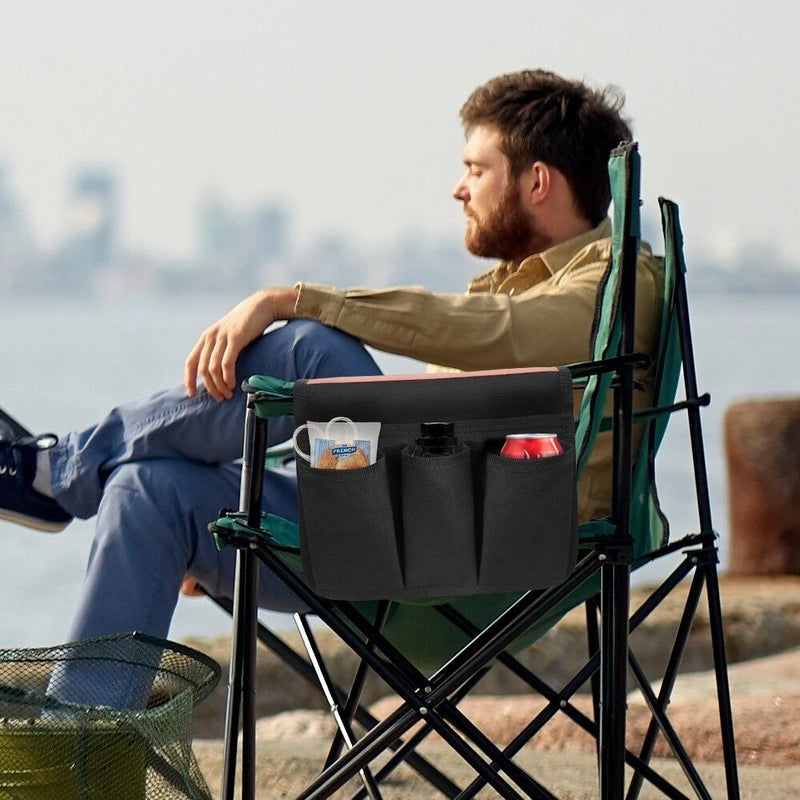 Outdoor Camping Chair Armrest Storage Bags Portable Beach Chair Side Hanging Bags for Fishing Camping Hiking Organizer Pouch