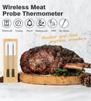 BBQ Probe Wireless Bluetooth BBQ Thermometer Kitchen Food Barbecue Thermometer Smart Cooking Thermometer 165ft Remote Meat Food Thermometer Instant Read