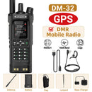 Baofeng DM-32UV 8W Power DMR Digital Analog Walkie Talkie 2.0" TFT GPS APRS 4000 Channels NOAA VOXs Type-C Two Way Radio With Earphones