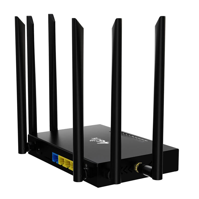 ED128 4G Industrial CPE Router with 6 Antennas SMA Strong Signal 4G WiFi Router SIM Card Insert Router Metal Housing Eurasian Version