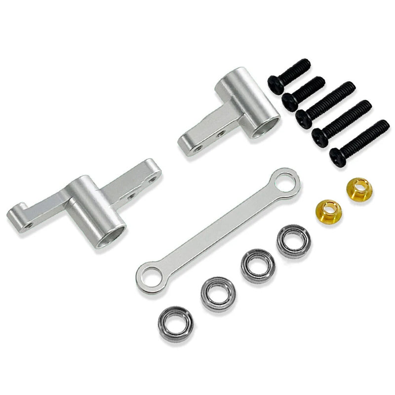 Upgraded Metal Steering Assembly With Bearings For MJX HYPER GO 14209 14210 H14BM 1/14 Remote Control Car Accessories