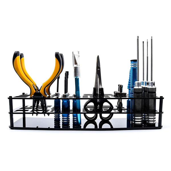 63 Holes Screwdriver Storage Rack  Tool Pallet Screwdriver Bit Holder for Hex Cross Screw Driver RC Tools Kit