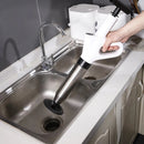 Stainless Steel Toilet Pipe Unblocker Pneumatic Household Toilet Pipe Dredger High-pressure Dredging Tool Set for Toilet Vegetable Sink Wash Basin Floor Drain