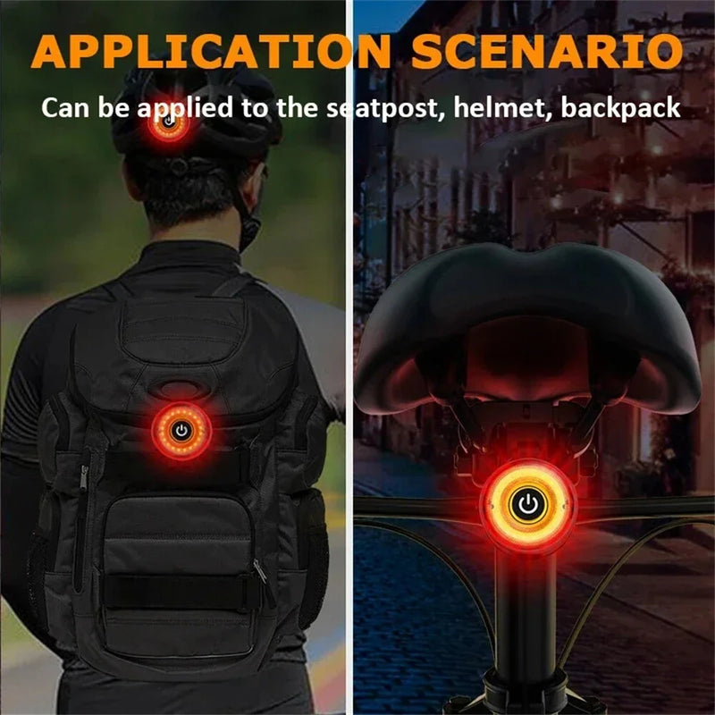 BIKIGHT Smart Brake Sensing Bike Taillight 4 Light Modes Type-C Rechargeable Waterproof Dustproof Bicycle Rear Light for MTB Road Night Riding Safety