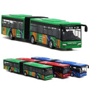 Simulation Alloy Double Section Bus Model Pull Back Vehicles Toys Funny Car Kids Children Gifts