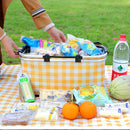 IPRee Folding Basket Picnic Basket Outdoor Handheld Basket Insulation Box Household Supermarket Shopping Storage Basket