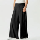 INCERUN Mens Pants Solid Color Loose Fit High Waist Tie Straight Leg Pants for Men Casual Comfy Male Trousers