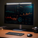 Baseus Asymmetric Light Source Magnetic Monitor Light Bar Desk Lamp Stepless Touch Dimming USB Hanging Light LED Monitor Light Reading Light for Learning Work