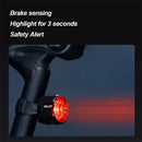 GIYO Smart Brake Sensing RGB Bicycle Taillight Waterproof Warning Flash Lamp USB Charge Bike Rear Light for Outdoor MTB Night Riding Safting