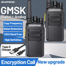 2pcs Baofeng BF-V12D GMSK Digital Analog Walkie Talkie 1-10KM Long Range 16CH Encrypted Call Noise Reduction HD Type-C Charging 1500mAh Battery Two-way Radio