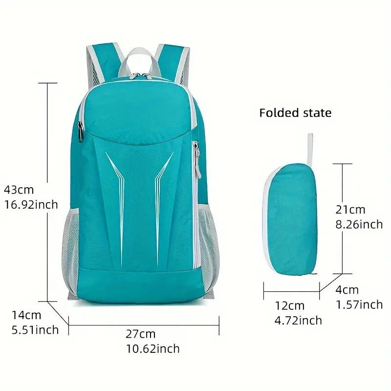 IPRee Outdoor Sport Lightweight Foldable Backpack Portable Day Pack Folding Mountaineering Bag Ultralight Cycling Rucksack Travel Knapsack Hiking