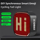 Leadbike DIY Synchronous Smart Taillight 244 Pixels Mobile App Pattern Edit Brake Sensing Dual Mount Type-C Rechargeable Bicycle Rear Light for Cycling Fun