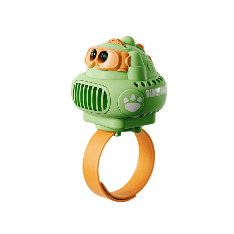 Dinosaur Projection Watch Fan Mini Portable Cartoon Handheld Fan USB Rechargeable Cooler Fan