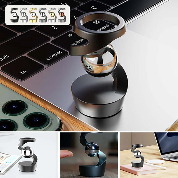 Floating Desk Toy Home Decoration Gravity Defying Kinetics Desk Toy Desktop Levitating Gyro Stress Reliever Kinetics Levitation Toy Optical Illusion Desk Toy