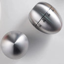 60 Minute Mechanical Egg Shaped Timer Kitchen Timer Electronic Steel Egg Timing Tools Loud Manual Reminder Alarm Clock Home Shower