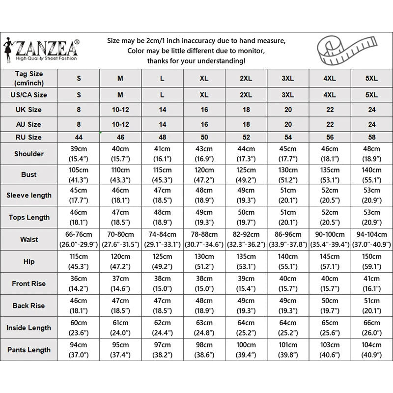 ZANZEA Women Two-piece Outfits 3/4 Sleeve O-Neck Top Elastic Waist Pleated Wide Leg Pants Sets