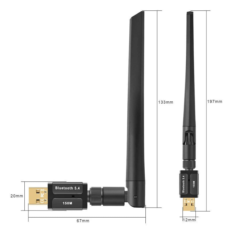 BT548 USB Wireless bluetooth 5.4 Adapter 150M Music Audio Receiver Transmitter Dongle Adapter for Mouse Keyboard PC Accessories