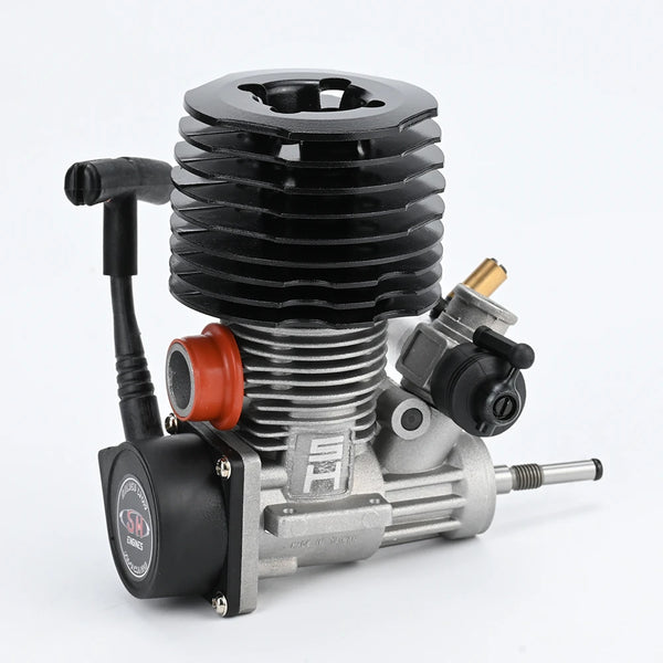 VRX Racing SH.28 Nitro Engine 4.57cc SG Shaft Rear Exhaust Hand-pulled Engine with Spark Plug and Hand Puller for 1/8 Methanol Fuel RC Car Vehicle Model